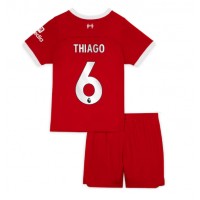 Dres Liverpool Thiago Alcantara #6 Domáci pre deti 2023-24 Krátky Rukáv (+ trenírky)